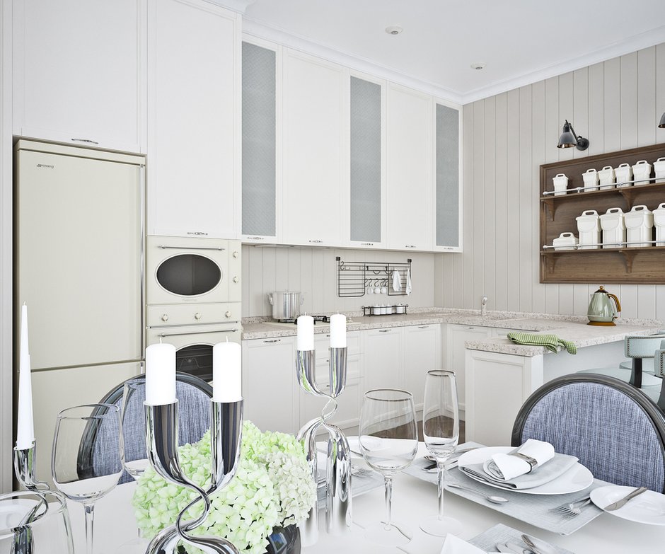 Фотография: Кухня и столовая в стиле Прованс и Кантри, Классический, Современный, Дом, Проект недели, интерьер кабинета, кухня-гостиная дизайн, Челябинск, Валерия Стенникова, Insomnia, американский стиль – фото на INMYROOM