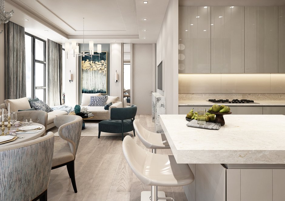 Фотография: Кухня и столовая в стиле Современный, Квартира, Проект недели, Москва, Beindesign, ЖК «Резиденция Монэ» – фото на INMYROOM