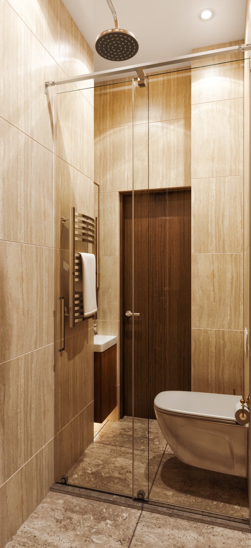 Фотография: Ванная в стиле Эко, Квартира, Проект недели, Санкт-Петербург, 3 комнаты, Более 90 метров, Монолитно-кирпичный, Студия «Восход», ЖК Dudergof Club – фото на INMYROOM