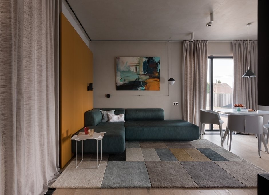 Фотография: Гостиная в стиле Современный, Дом, Проект недели, Ника Воротынцева, Блочный дом, 4 и больше, Более 90 метров, Киевская область, Дмитрий Потемкин – фото на INMYROOM