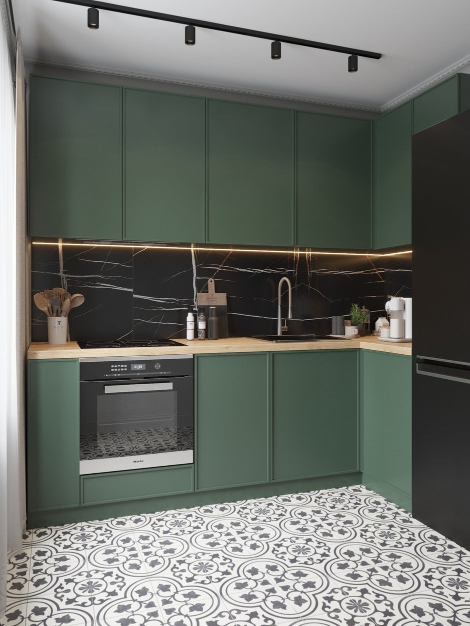 Фотография: Кухня и столовая в стиле Современный, Квартира, Проект недели, Москва, до 40 метров, Елена Рязанова – фото на INMYROOM