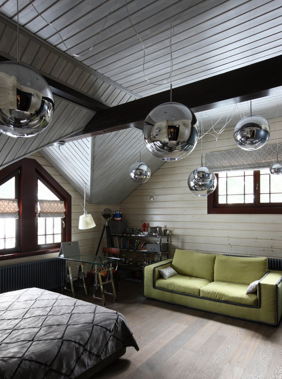 Фотография: Спальня в стиле Эко, Эклектика, Дом, Проект недели, Дом и дача, Московская область, Лада Засимова, Виктория Николаева – фото на INMYROOM