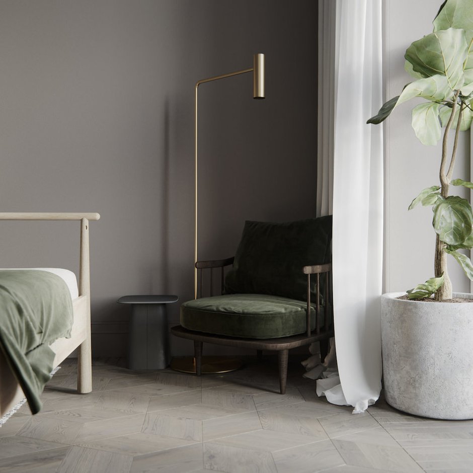 Фотография: Спальня в стиле Скандинавский, Современный, Квартира, Проект недели, Минск, Евгения Лыкасова, 2 комнаты, 60-90 метров, J.Lykasova Studio – фото на INMYROOM