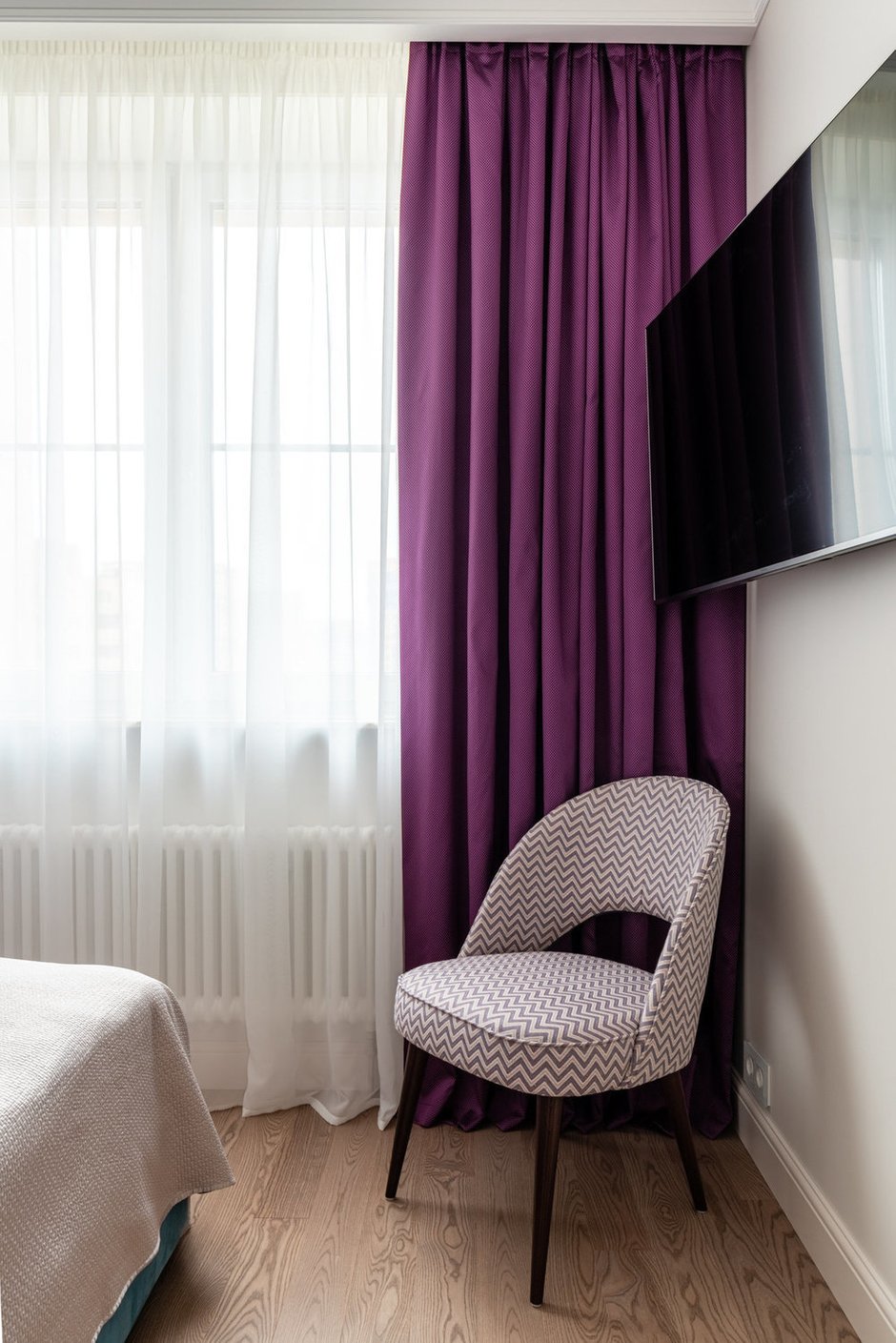 Фотография: Спальня в стиле Классический, Современный, Квартира, Проект недели, Реутов, Монолитный дом, 2 комнаты, 40-60 метров, Наталья Широкорад – фото на INMYROOM