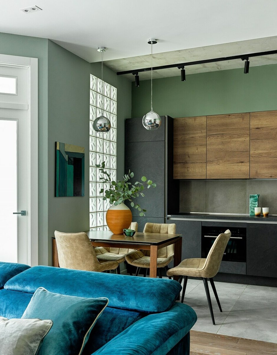 Фотография: Кухня и столовая в стиле Современный, Лофт, Квартира, Проект недели, Москва, 2 комнаты, 40-60 метров, Юлия Тельнова – фото на INMYROOM