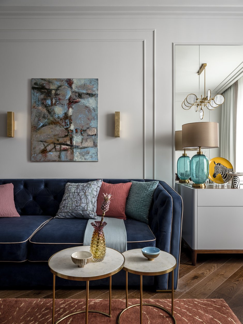 Фотография: Гостиная в стиле Современный, Квартира, Проект недели, Москва, 4 и больше, Более 90 метров, Anddesign, Александра Дашкевич – фото на INMYROOM