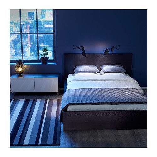 Фотография: Спальня в стиле Современный, Карта покупок, Мебель и свет, Индустрия, IKEA, Посуда, Стол, Кресло, Светильники, Кровать, Ковер, Люстра, Зеркало, Стеллаж, Журнальный столик, Стул, Бокалы, Кашпо – фото на INMYROOM