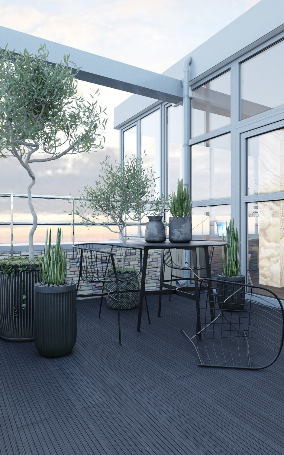 Фотография: Терраса в стиле Минимализм, Современный, Квартира, Проект недели, Санкт-Петербург, 4 и больше, Более 90 метров, Odo Studio – фото на INMYROOM