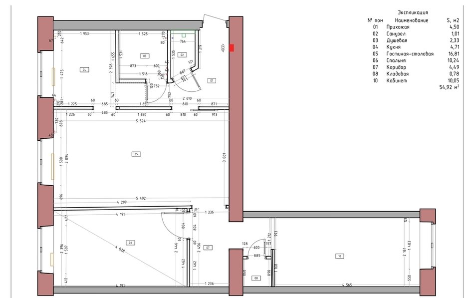 Обмерный план