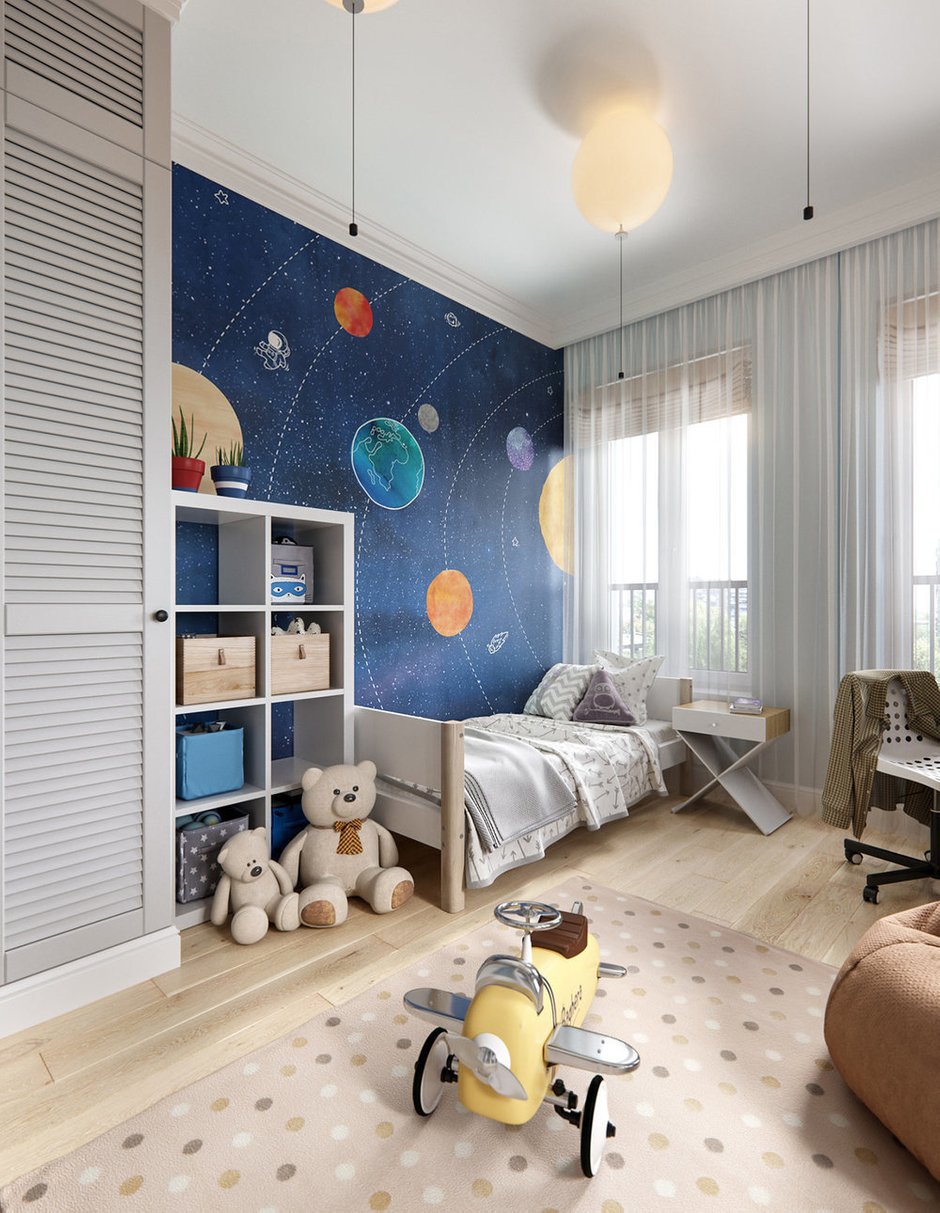 Фотография: Детская в стиле Современный, Скандинавский, Квартира, Проект дня, Москва, 3 комнаты, 60-90 метров, Олег Минц – фото на INMYROOM