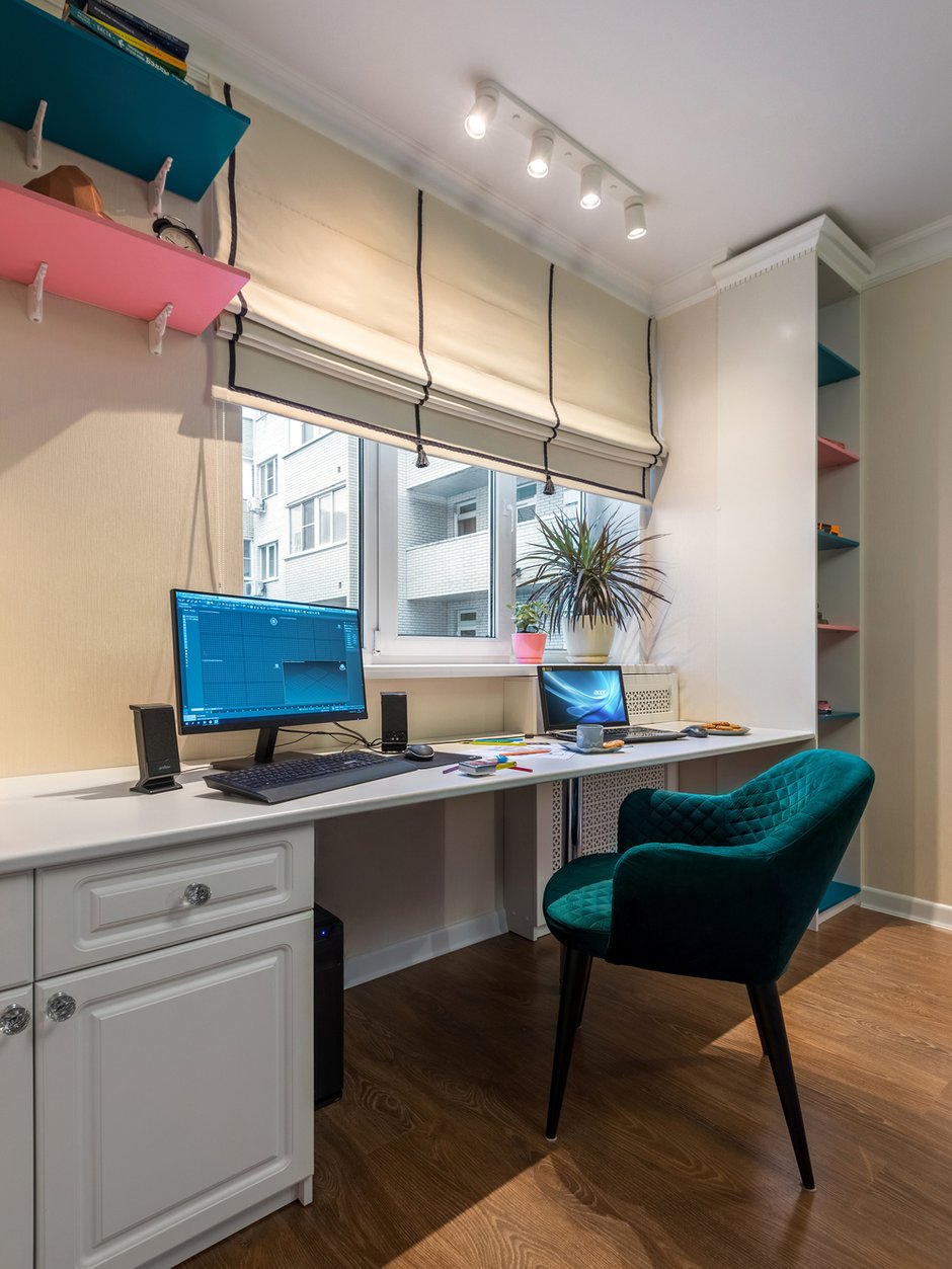 Фотография: Кабинет в стиле Современный, Квартира, Проект недели, Ростов-на-Дону, 1 комната, до 40 метров, 40-60 метров, Анна Игнатьева – фото на INMYROOM