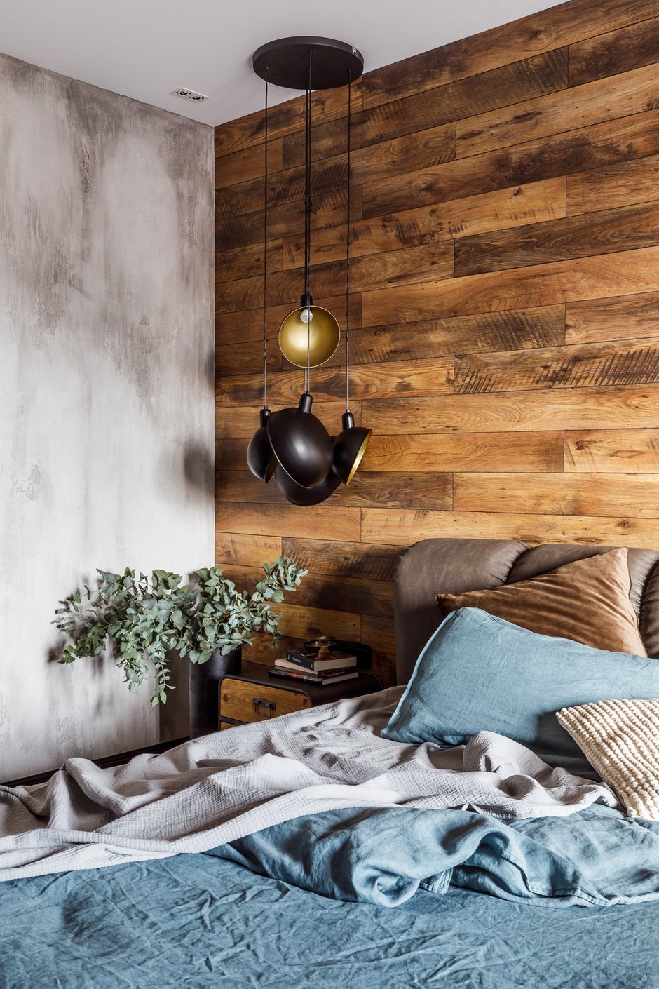 Фотография: Спальня в стиле Современный, Лофт, Квартира, Проект недели, Краснодар, Монолитный дом, 2 комнаты, 60-90 метров, Ксения Демина – фото на INMYROOM