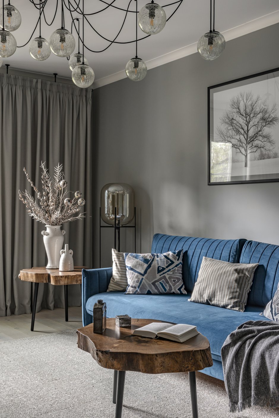 Фотография: Гостиная в стиле Современный, Скандинавский, Квартира, Проект дня, Москва, Панельный дом, 3 комнаты, 60-90 метров, 1605, Алена Ромашкова – фото на INMYROOM