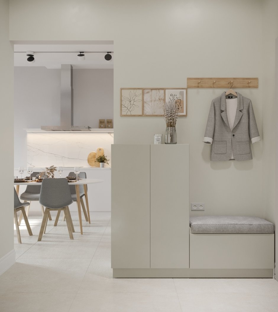 Фотография: Прихожая в стиле Современный, Скандинавский, Квартира, Проект недели, Москва, 3 комнаты, 40-60 метров, 60-90 метров, Мария Пузанова – фото на INMYROOM
