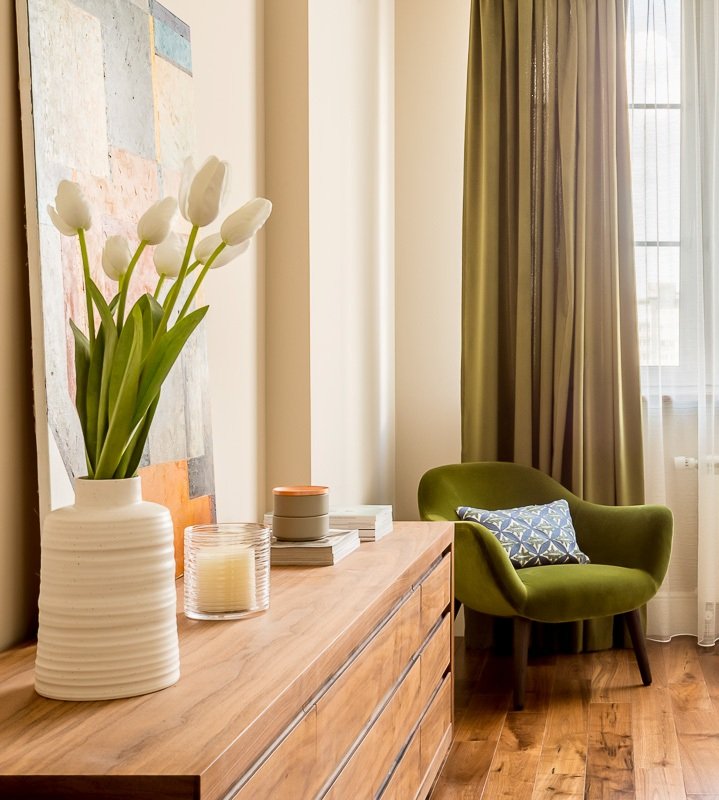 Фотография: Спальня в стиле Современный, Эклектика, Квартира, Проект дня, Москва, Монолитный дом, 3 комнаты, Более 90 метров, Александр Кривов – фото на INMYROOM