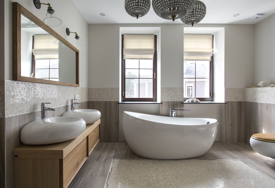 Фотография: Ванная в стиле Современный, Дом, Проект недели, Московская область, 4 и больше, Более 90 метров, #эксклюзивныепроекты, Виктория Барановская, Истра – фото на INMYROOM