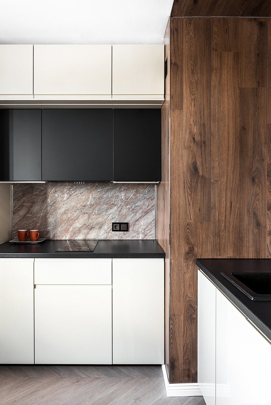 Фотография: Кухня и столовая в стиле Современный, Малогабаритная квартира, Квартира, Проект недели, Санкт-Петербург, до 40 метров, Елена Титова – фото на INMYROOM