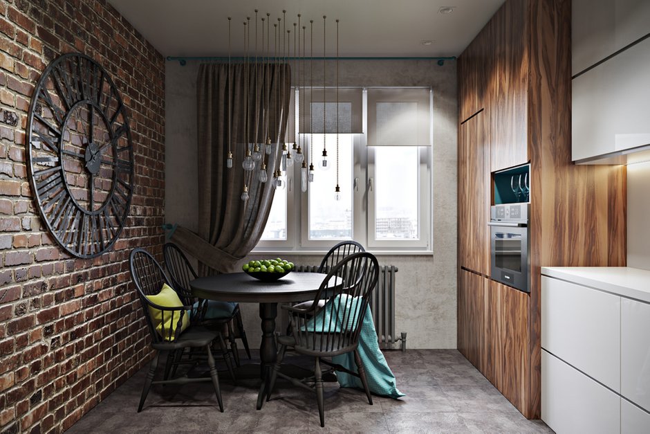 Фотография: Кухня и столовая в стиле Лофт, Минимализм, Современный, Квартира, Проект недели, Московская область, П-44, Панельный дом, Переделкино Ближнее, Cultura-дизайн, 3 комнаты, 60-90 метров – фото на INMYROOM