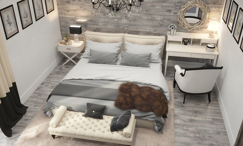 Фотография: Спальня в стиле Прованс и Кантри, Дом, Проект недели, Дом и дача, мансарда в загородном доме, Пермь, Юлия Чурина, необычный камин, декоративные балки – фото на INMYROOM