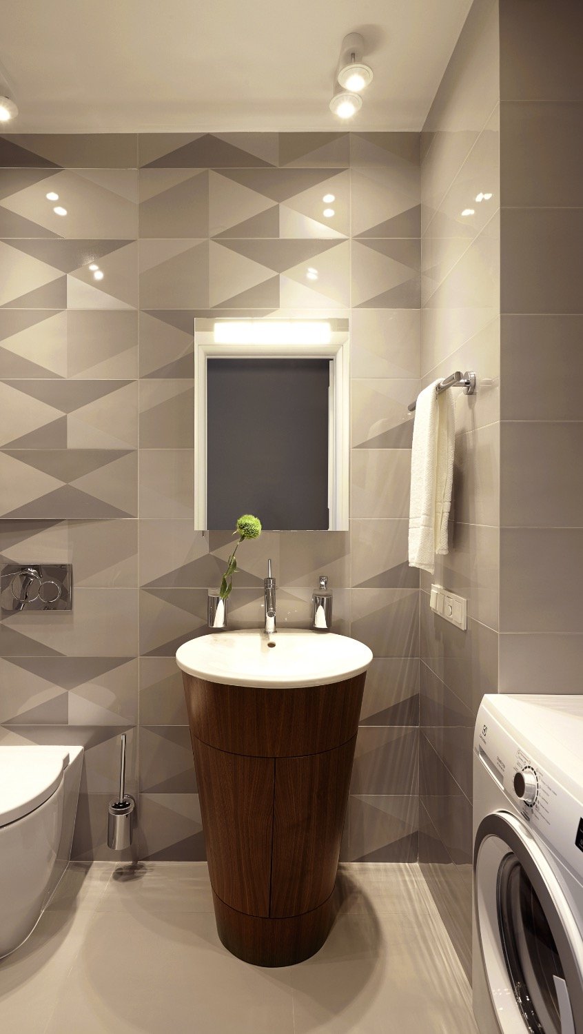 Фотография: Ванная в стиле Современный, Квартира, Проект недели, Москва, новостройка, Дизайн в кубе, ЖК Английский квартал, 3 комнаты, Более 90 метров – фото на INMYROOM