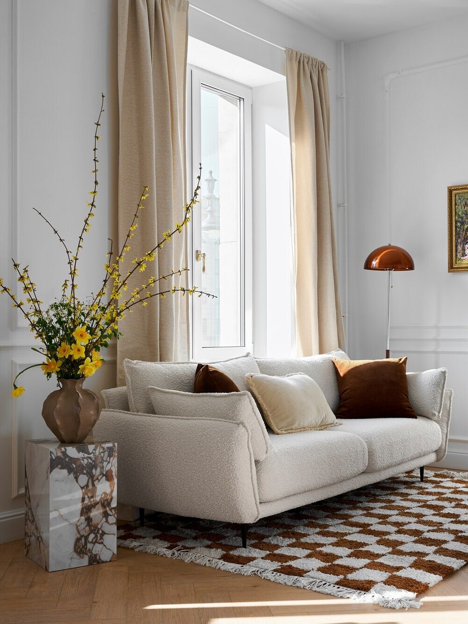 Фотография:  в стиле , Квартира, Проект дня, Санкт-Петербург, Сталинка, 2 комнаты, 40-60 метров, Анастасия Рушанская, Александра Рушанская – фото на INMYROOM