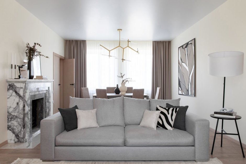 Фотография: Гостиная в стиле Современный, Дом, Минимализм, Проект недели, Дом и дача, Ростов-на-Дону, Более 90 метров, Татьяна Андреева – фото на INMYROOM