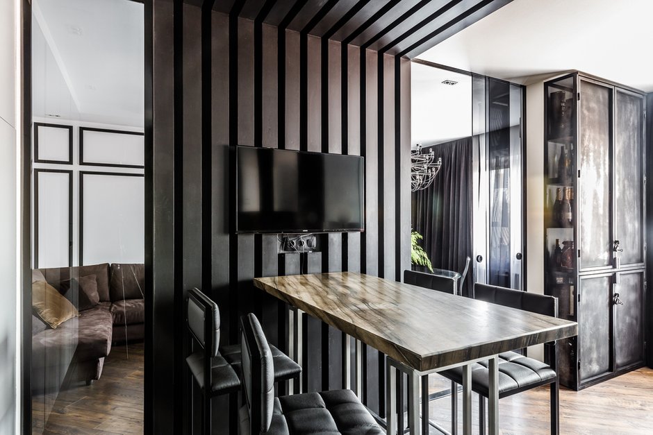 Фотография: Кухня и столовая в стиле Современный, Лофт, Квартира, Проект недели, Краснодар, Монолитный дом, 2 комнаты, 60-90 метров, Ксения Демина – фото на INMYROOM