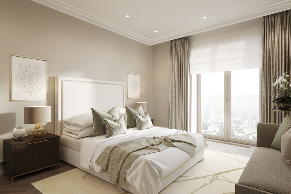 Фотография: Спальня в стиле Современный, Квартира, Проект недели, Москва, 2 комнаты, 60-90 метров, Монолитно-кирпичный, Анастасия Павлова – фото на INMYROOM