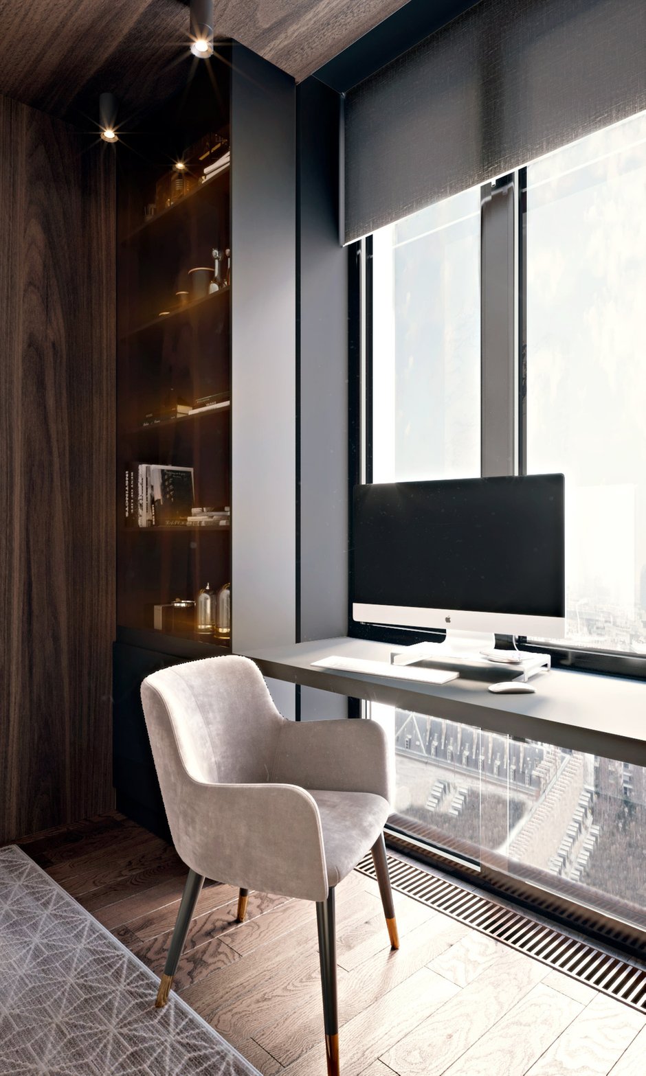 Фотография: Кабинет в стиле Современный, Классический, Квартира, Проект недели, Москва, 3 комнаты, 60-90 метров, Александра Гартке – фото на INMYROOM