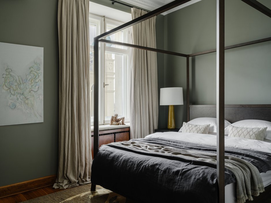 Фото: Спальня в стиле Модерн, Эклектика, Квартира, Проект дня, Москва, Сталинка, 3 комнаты, 60-90 метров, Айя Лисовая – фото на INMYROOM