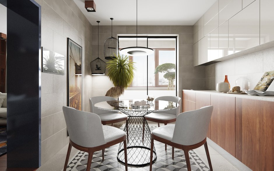 Фотография: Кухня и столовая в стиле Минимализм, Квартира, Проект недели – фото на INMYROOM