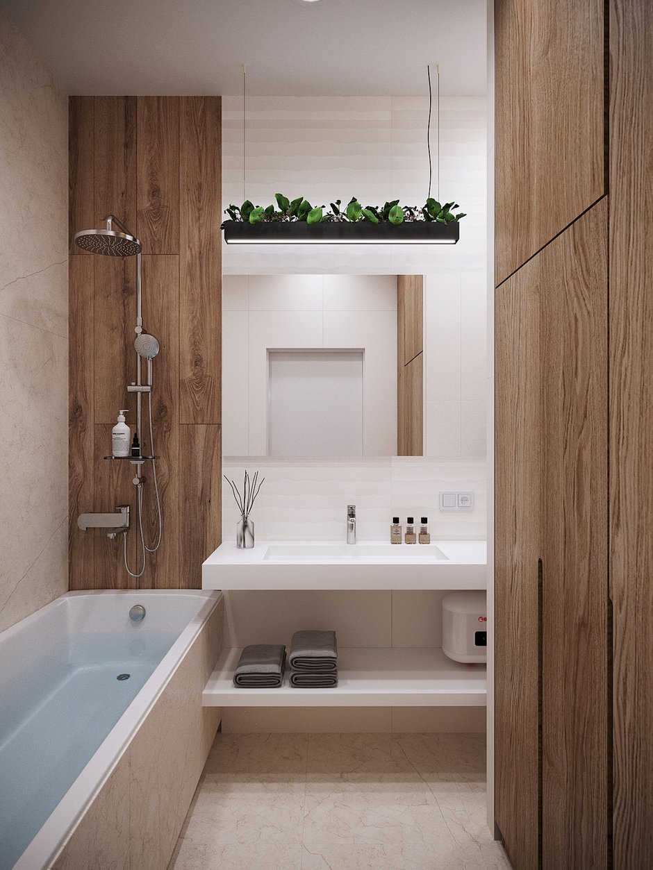 Фотография: Ванная в стиле Современный, Лофт, Квартира, Проект недели, Москва, Эко, 2 комнаты, 60-90 метров – фото на INMYROOM