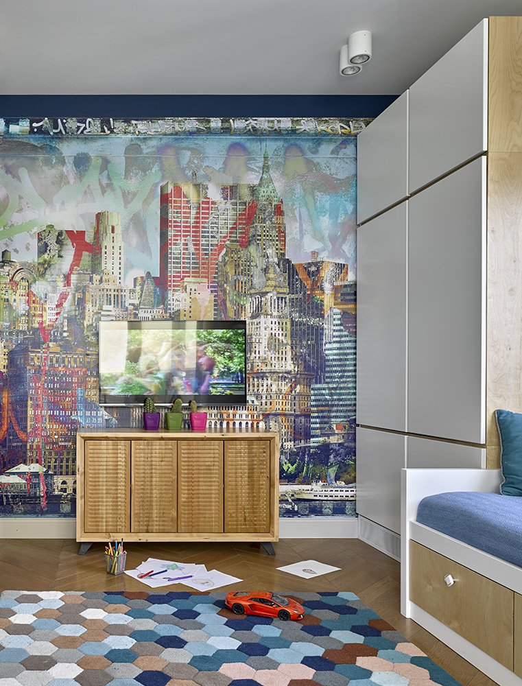 Фотография:  в стиле , Квартира, Россия, Gramercy Home, Проект недели, Zara Home, SLV, Crate&Barrel, Art De Vivre, Ирина Лаврентьева, Leicht, Roberto Cavalli, Анастасия Каменских, квартира в пастельных тонах, детская для близнецов, линейная кухня, однорядная кухня – фото на INMYROOM