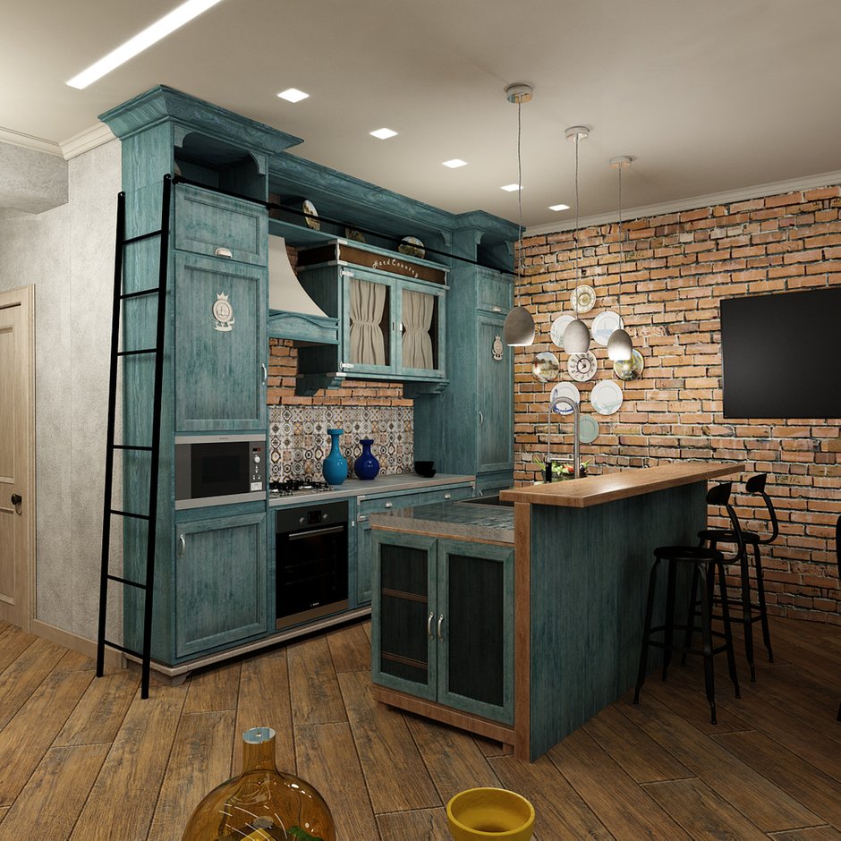 Фотография: Кухня и столовая в стиле Лофт, Квартира, Проект недели, Челябинск, новостройка, Анна Серскова, ЙОХ architects, Монолитный дом, 2 комнаты, 60-90 метров – фото на INMYROOM