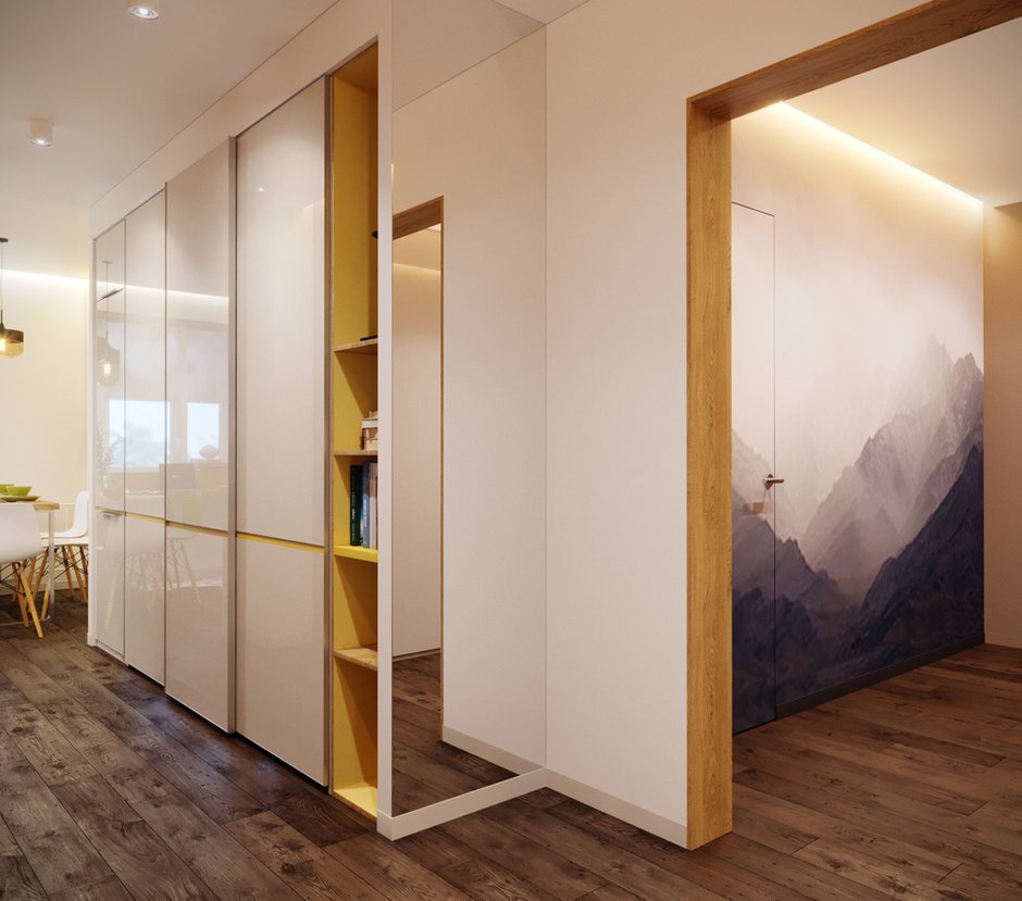 Фотография: Прихожая в стиле Минимализм, Эко, Современный, Квартира, Проект недели, Москва, Панельный дом, 3 комнаты, 60-90 метров, Владислав Седов, LINES – фото на INMYROOM