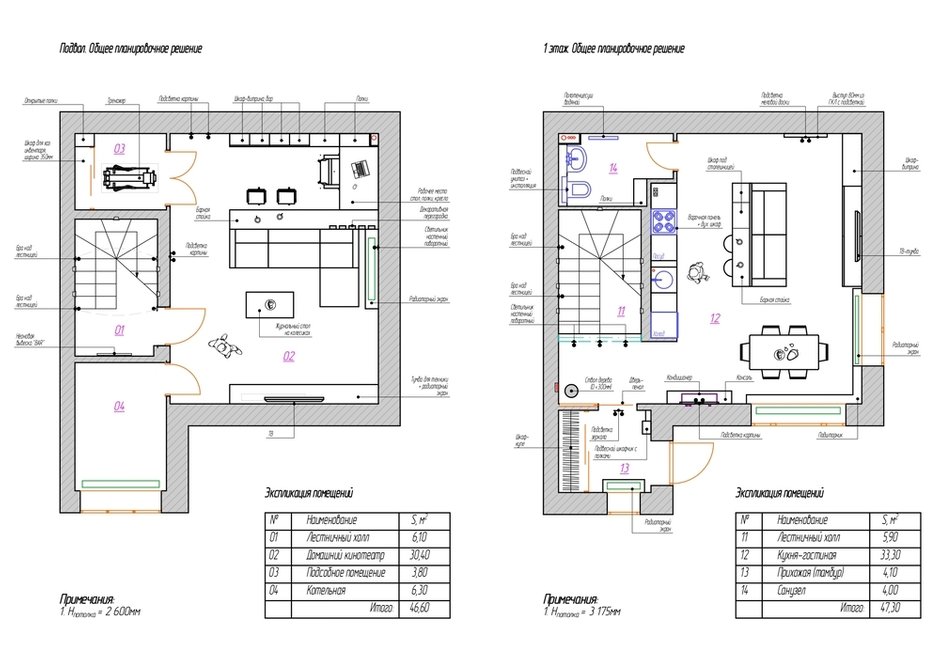 Фотография: Планировки в стиле , Современный, Проект дня, Дом и дача, Московская область, Евгения Ермолаева, Таунхаус, 4 и больше, Более 90 метров, Людмила Самойлова, Черноголовка – фото на INMYROOM