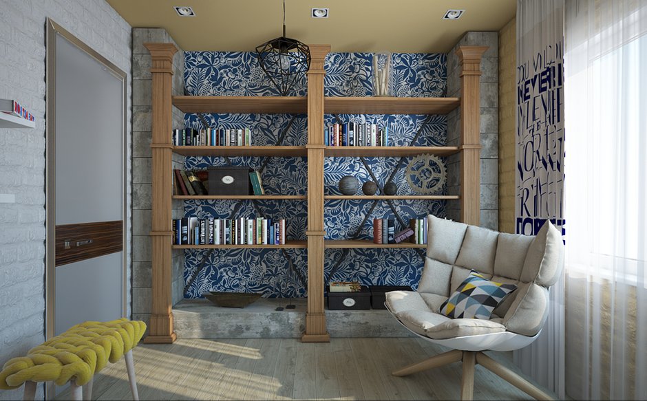 Фотография: Спальня в стиле Лофт, Скандинавский, Современный, Квартира, Дома и квартиры – фото на INMYROOM