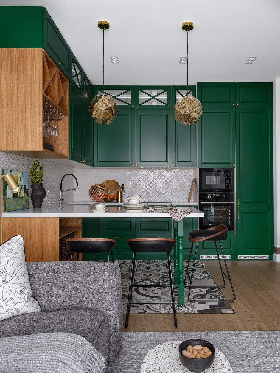 Фотография: Кухня и столовая в стиле Современный, Квартира, Проект недели, Москва, 3 комнаты, 40-60 метров, 60-90 метров, Светлана Капустина – фото на INMYROOM