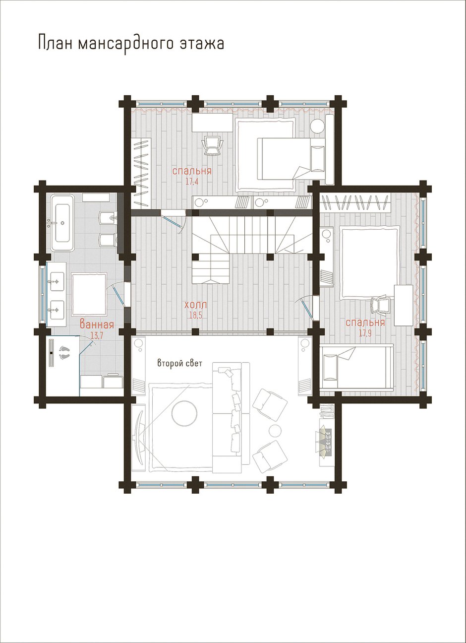 Фотография: Планировки в стиле , Дом, Проект недели, Дом и дача, Новосибирск, 4 и больше, Более 90 метров, Александр Малышев – фото на INMYROOM