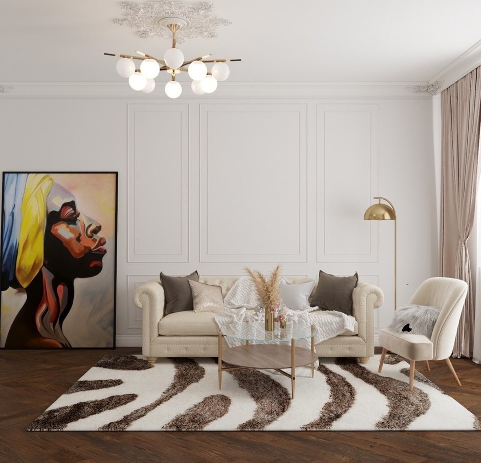 Фотография: Гостиная в стиле Классический, Современный, бюджетный интерьер, Алена Еременко, ПРЕМИЯ INMYROOM, Олеся Еранцева, Bilbao Design, Виолетта Голубева, Марина Прибылова, Антон Прошакин – фото на INMYROOM