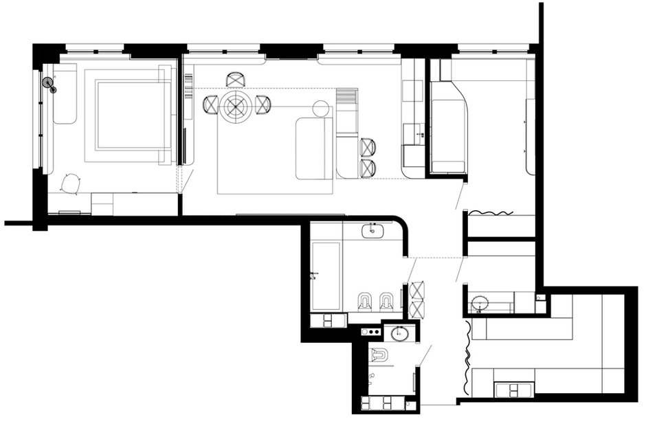 Фотография: Планировки в стиле , Современный, Квартира, Минимализм, Проект недели, Минск, 3 комнаты, Более 90 метров, Zrobym architects – фото на INMYROOM