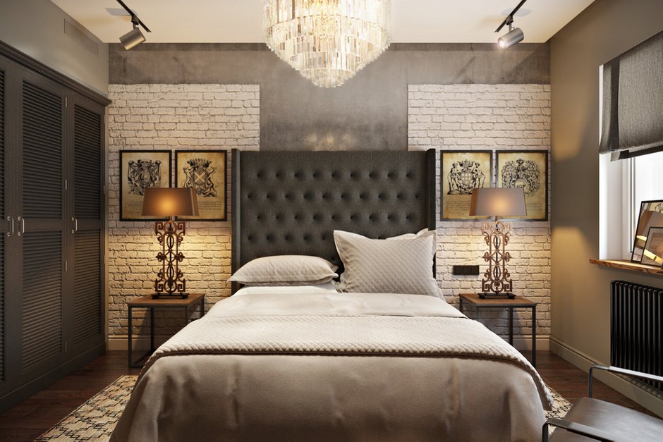 Фотография: Спальня в стиле Лофт, Квартира, Проект недели, Москва, Диана Мальцева, новостройка, Монолитный дом, 2 комнаты, 60-90 метров – фото на INMYROOM