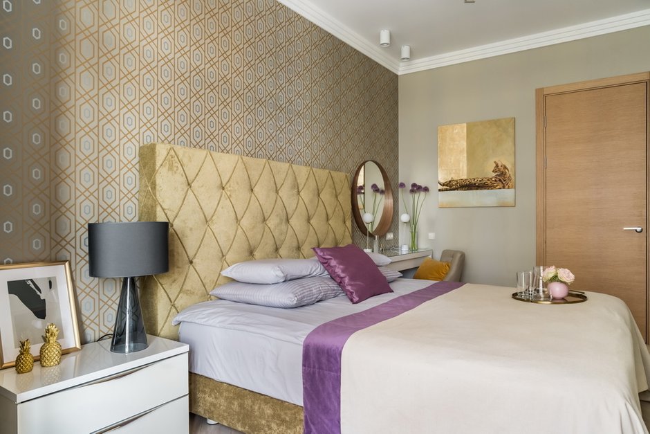 Фотография: Спальня в стиле Современный, Квартира, Проект недели, Санкт-Петербург, 3 комнаты, Более 90 метров, Евгения Демидова – фото на INMYROOM