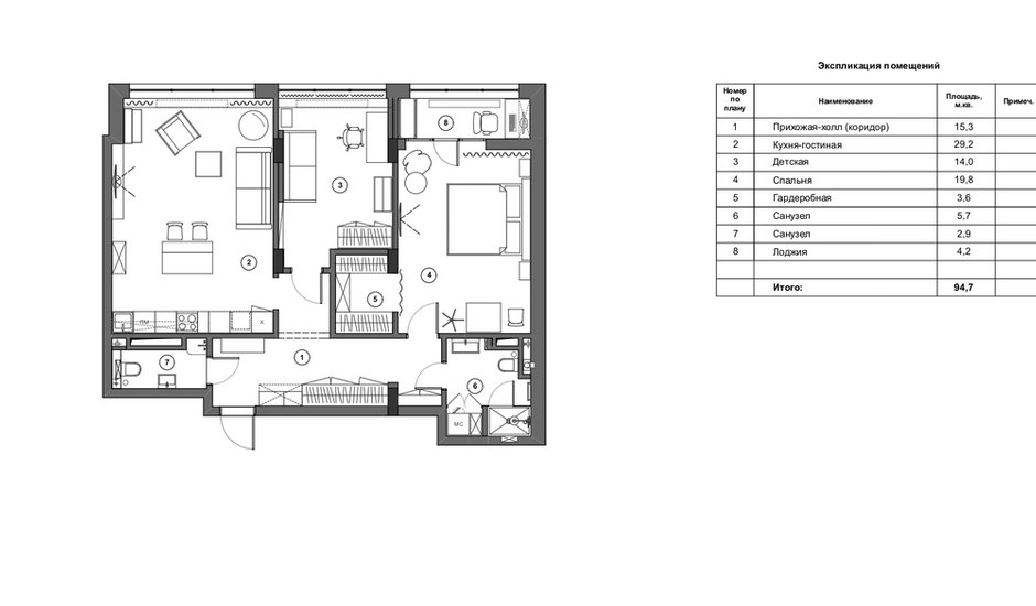 Фотография: Планировки в стиле , Прованс и Кантри, Современный, Квартира, Проект недели, Новосибирск, Мария Зайцева, 3 комнаты, Более 90 метров – фото на INMYROOM