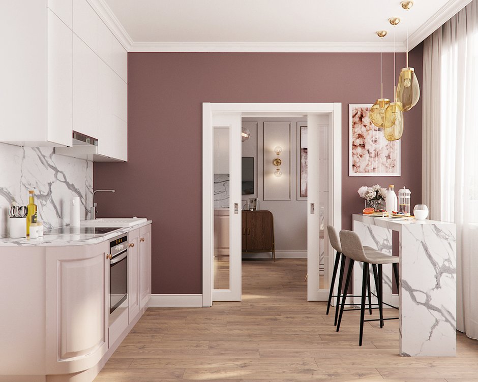 Фотография: Кухня и столовая в стиле Современный, Квартира, Проект дня, Московская область, 3 комнаты, 60-90 метров, Монолитно-кирпичный, Анастасия Кудряшова, ЖК «Клязьминская высота», ПРЕМИЯ INMYROOM – фото на INMYROOM