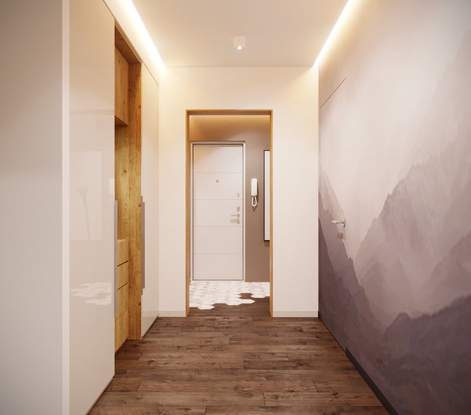 Фотография: Прихожая в стиле Минимализм, Эко, Современный, Квартира, Проект недели, Москва, Панельный дом, 3 комнаты, 60-90 метров, Владислав Седов, LINES – фото на INMYROOM