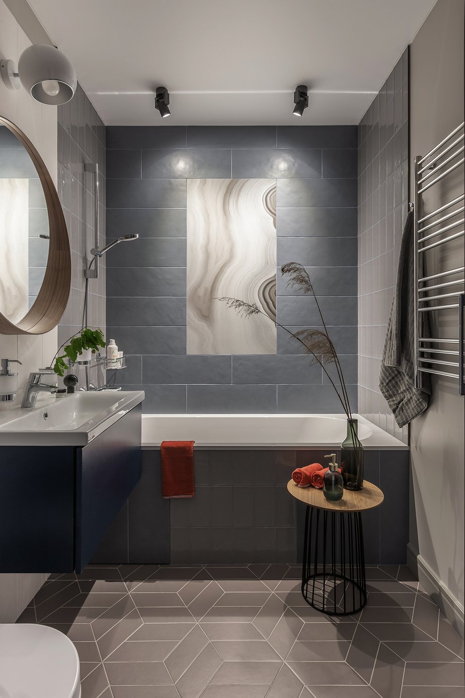 Фотография: Ванная в стиле Современный, Квартира, Проект недели, Москва, 3 комнаты, Евгения Лебедева – фото на INMYROOM