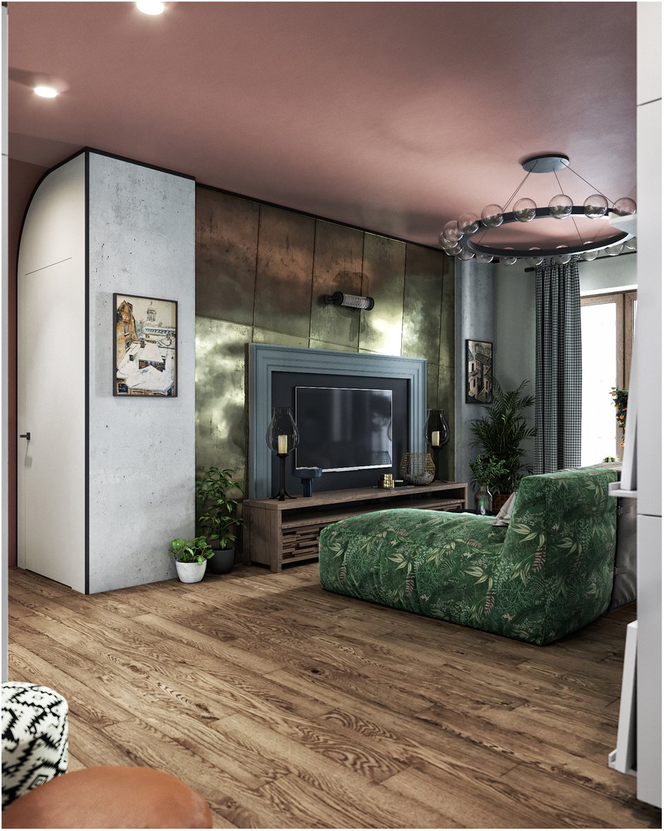 Фотография: Гостиная в стиле Лофт, Эклектика, Квартира, Проект недели, Санкт-Петербург, Макс Жуков, Виктор Штефан, ToTaste Studio, 3 комнаты, 60-90 метров – фото на INMYROOM