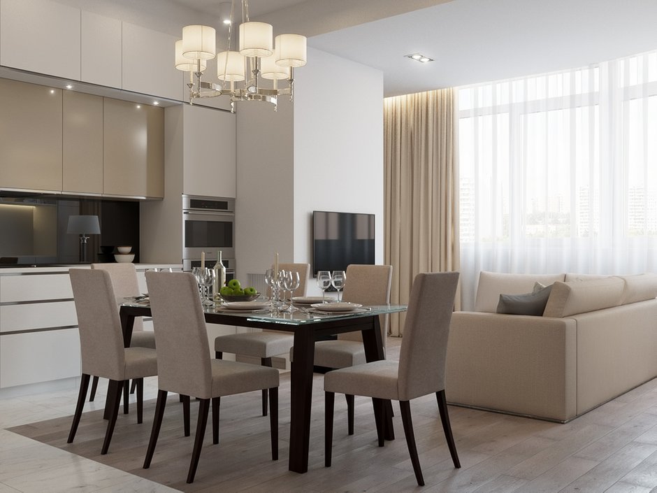 Фотография: Гостиная в стиле Современный, Квартира, Проект недели, Москва, Монолитный дом, 2 комнаты, 60-90 метров, Анна Русскина, ЖК  «Белый парк-2» – фото на INMYROOM