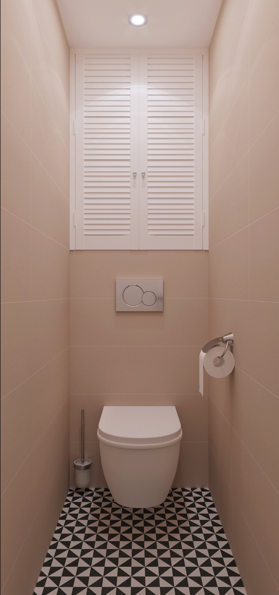 Фотография: Ванная в стиле Современный, Квартира, Проект недели, Москва, Бежевый, Серый, ИКЕА, Панельный дом, 3 комнаты, 60-90 метров, Ольга Артамцева – фото на INMYROOM